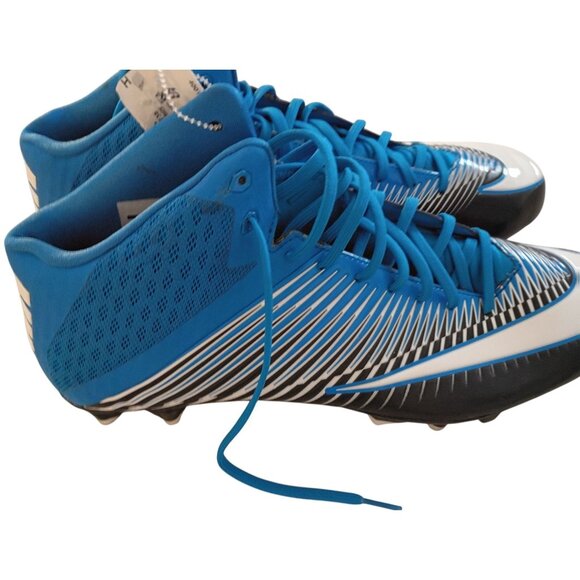 Nike men's size 15  Blue Black Vapor Speed 2 TD Mid Football Cleats 846443 - Picture 1 of 10